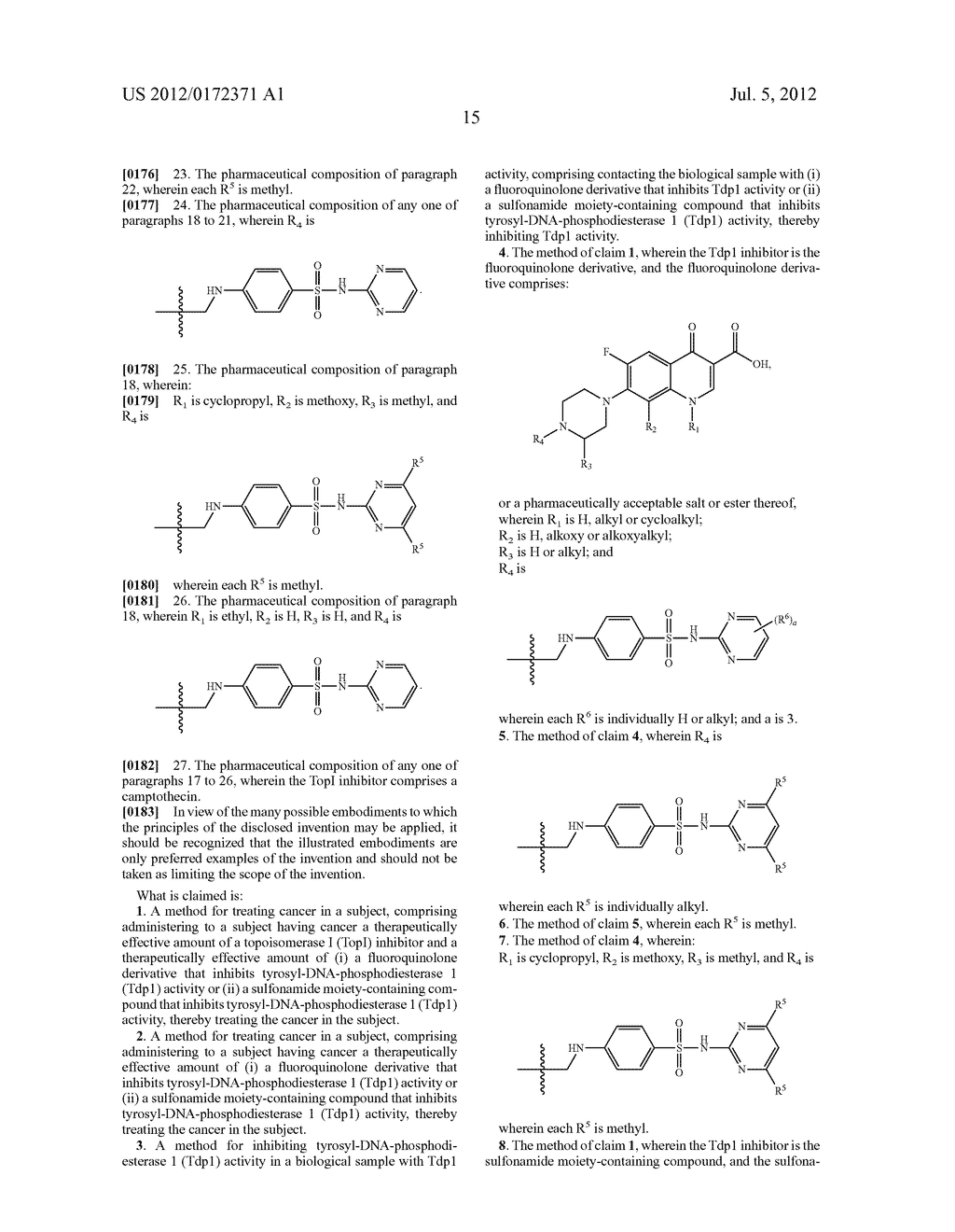 FLUOROQUINOLONE DERIVATIVES OR SULFONAMIDE MOIETY-CONTAINING COMPOUNDS AS     INHIBITORS OF TYROSYL-DNAPHOSPHODIESTERASE (TDP1) - diagram, schematic, and image 19