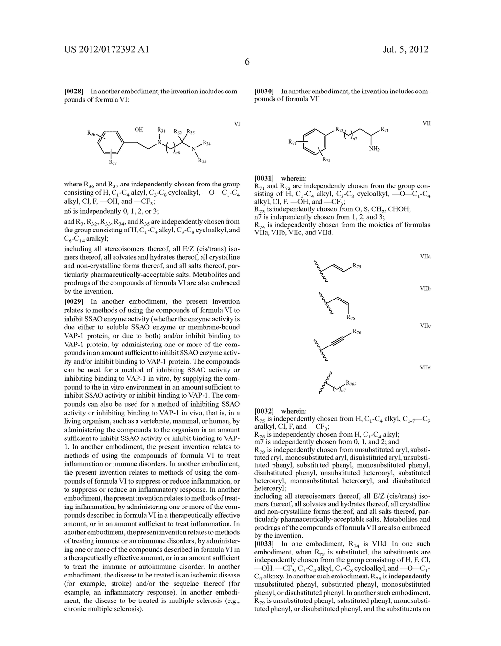 AMINE-BASED AND AMIDE-BASED INHIBITORS OF SEMICARBAZIDE-SENSITIVE AMINE     OXIDASE (SSAO) ENZYME ACTIVITY AND VAP-1 MEDIATED ADHESION USEFUL FOR     TREATMENT OF DISEASES - diagram, schematic, and image 13