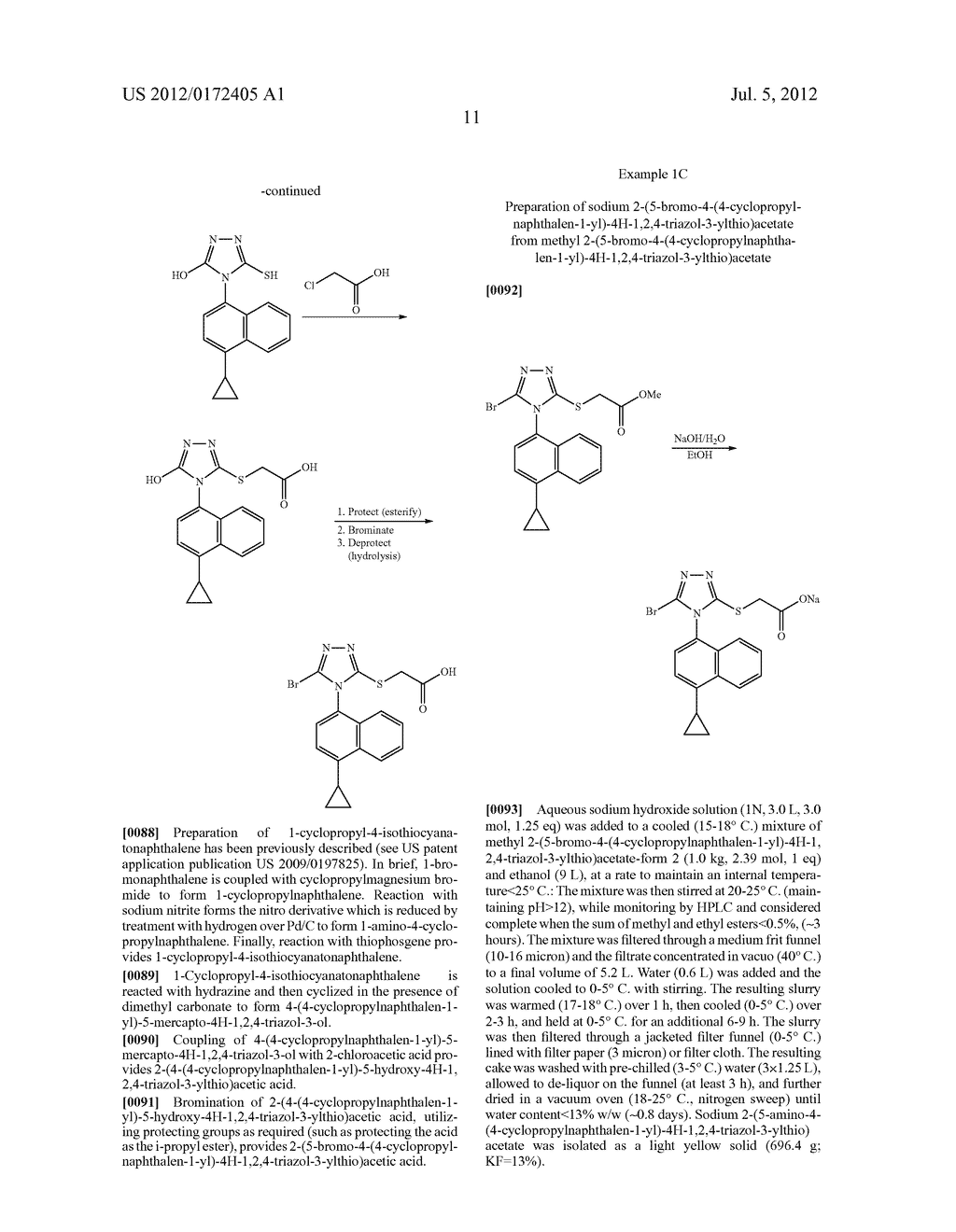 POLYMORPHIC FORMS OF     2-(5-BROMO-4-(4-CYCLOPROPYLNAPHTHALEN-1-YL)-4H-1,2,4-TRIAZOL-3-YLTHIO)ACE-    TIC ACID AND USES THEREOF - diagram, schematic, and image 24
