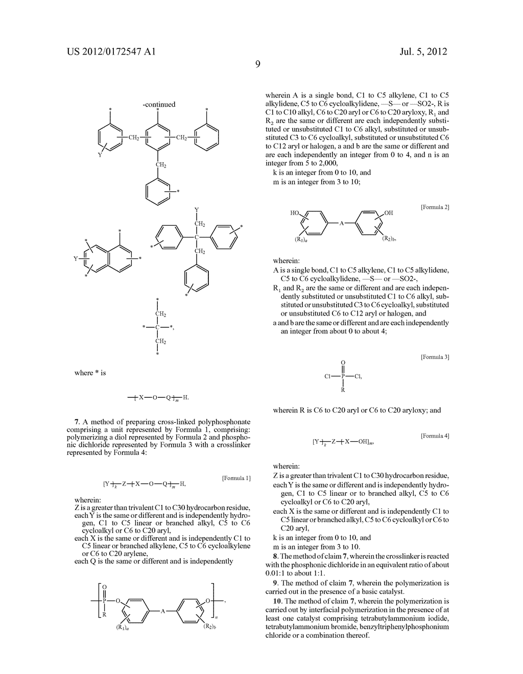 Cross-linked Polyphosphonate, Method of Preparing the Same, and Flame     Retardant Thermoplastic Resin Composition Including the Same - diagram, schematic, and image 12