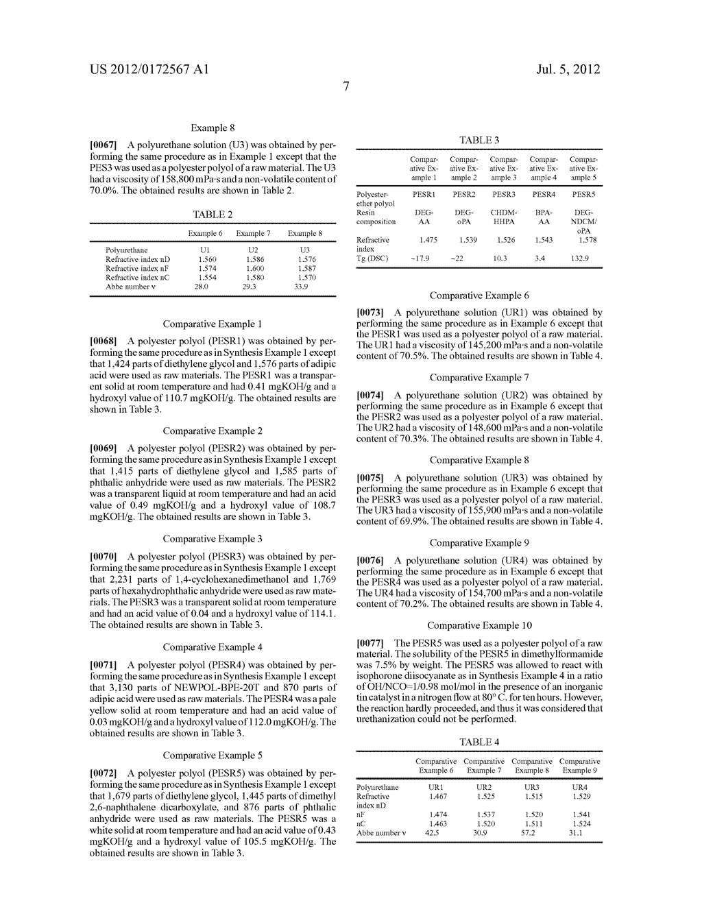 POLYETHER ESTER COMPOSITION, POLYURETHANE RESIN COMPOSITION, AND OPTICAL     MATERIAL USING THE SAME - diagram, schematic, and image 08