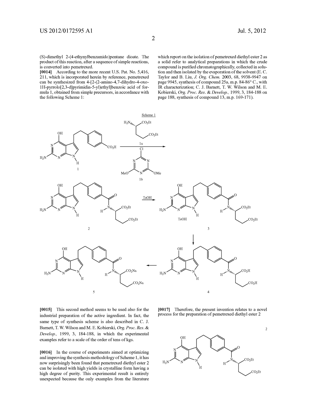 NOVEL PROCESS FOR THE SYNTHESIS OF PEMETREXED DISODIUM SALT - diagram, schematic, and image 09