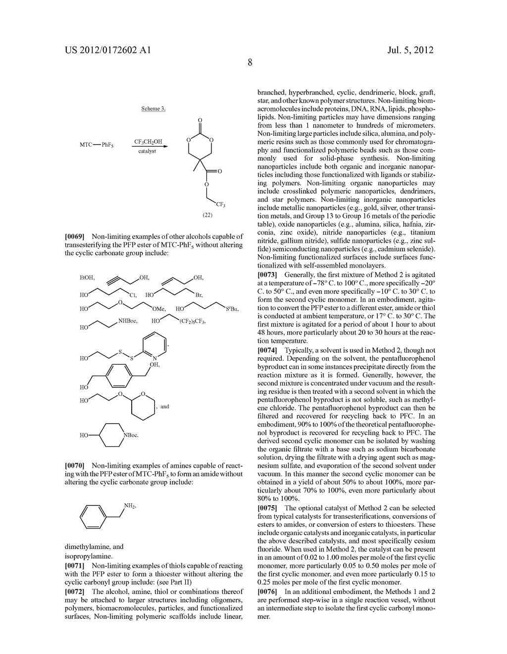 POLYMERS BEARING PENDANT PENTAFLUOROPHENYL ESTER GROUPS, AND METHODS OF     SYNTHESIS AND FUNCTIONALIZATION THEREOF - diagram, schematic, and image 23