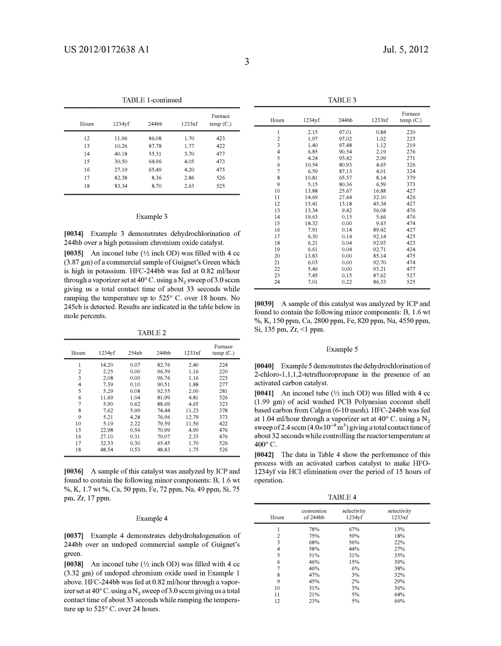 SYNTHESIS OF 1234YF BY SELECTIVE DEHYDROCHLORINATION OF 244BB - diagram, schematic, and image 04