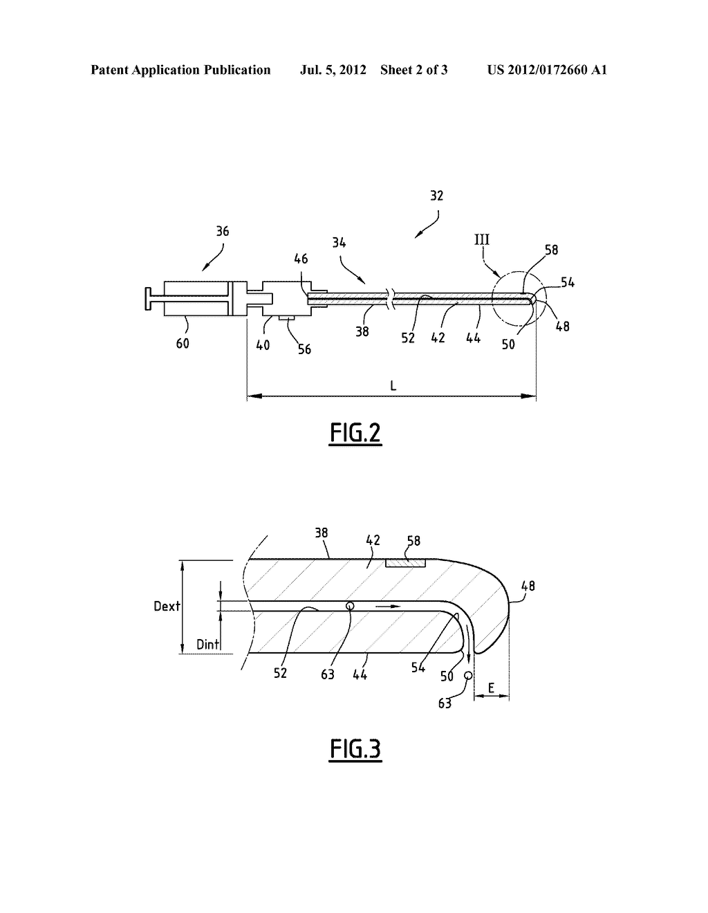 Catheter, In Particular for Implanting an Embryo in the Uterine Cavity of     a Human Being or Animal, and Corresponding Instrument - diagram, schematic, and image 03