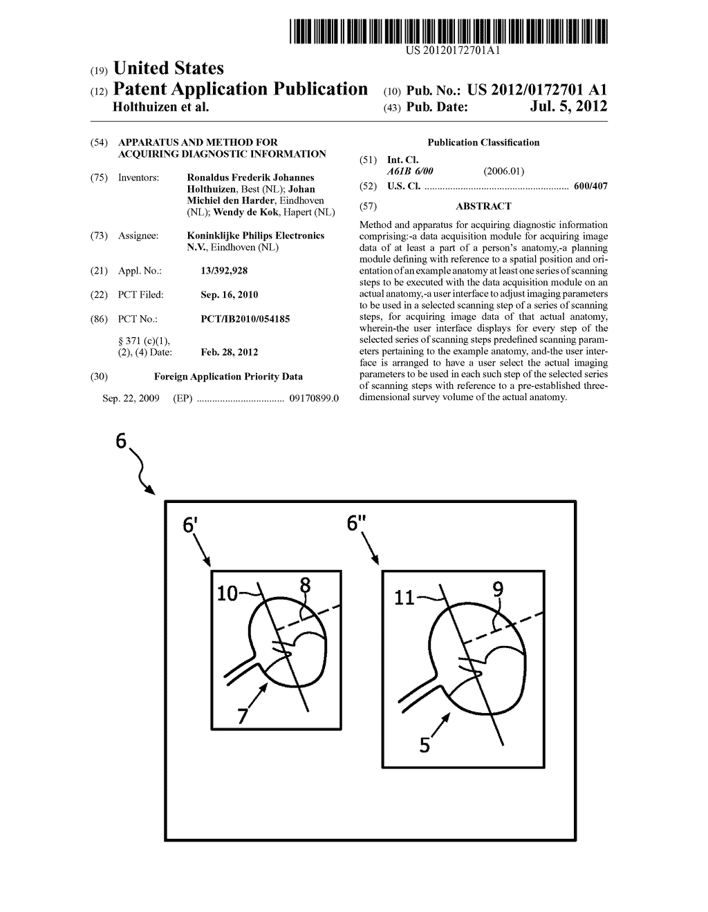 Apparatus and Method for Acquiring Diagnostic Information - diagram, schematic, and image 01