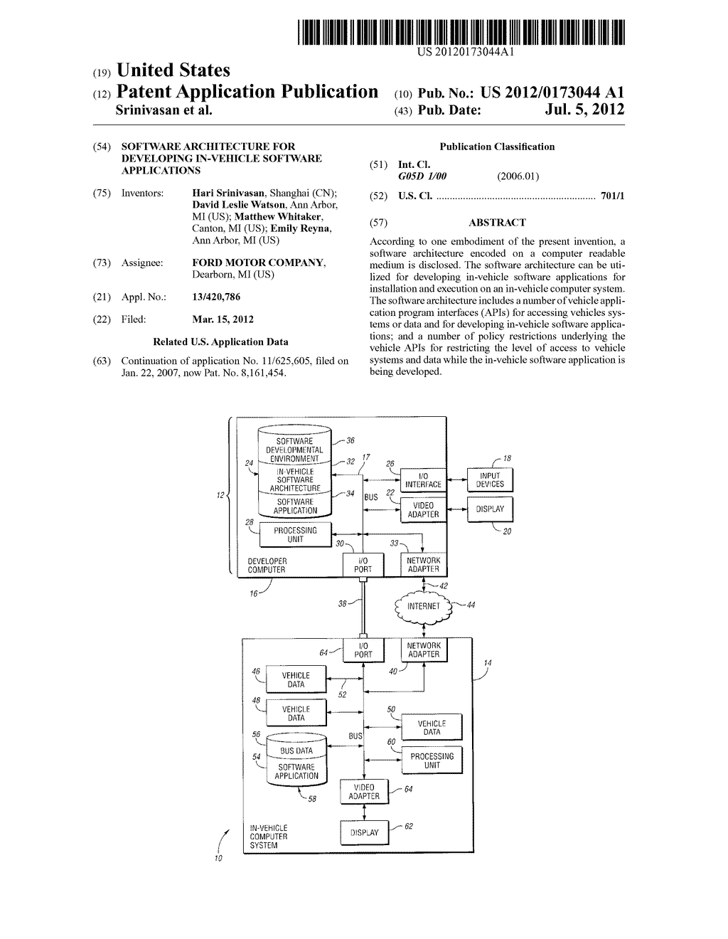 Software Architecture for Developing In-Vehicle Software Applications - diagram, schematic, and image 01