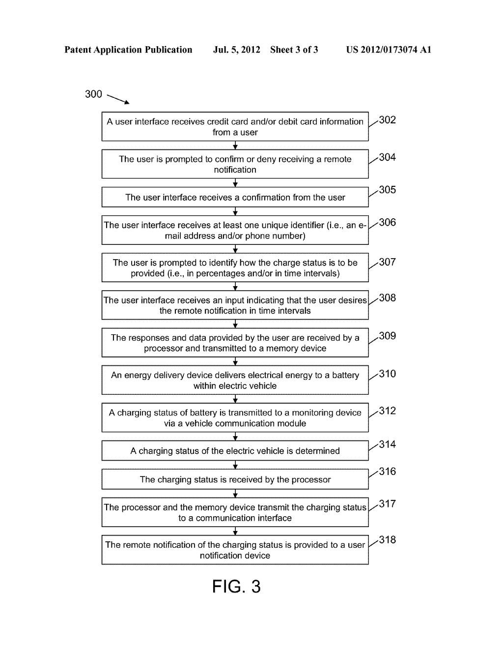 MONITORING SYSTEMS AND METHODS FOR PROVIDING REMOTE NOTIFICATION OF AN     ELECTRIC VEHICLE STATUS TO A USER - diagram, schematic, and image 04