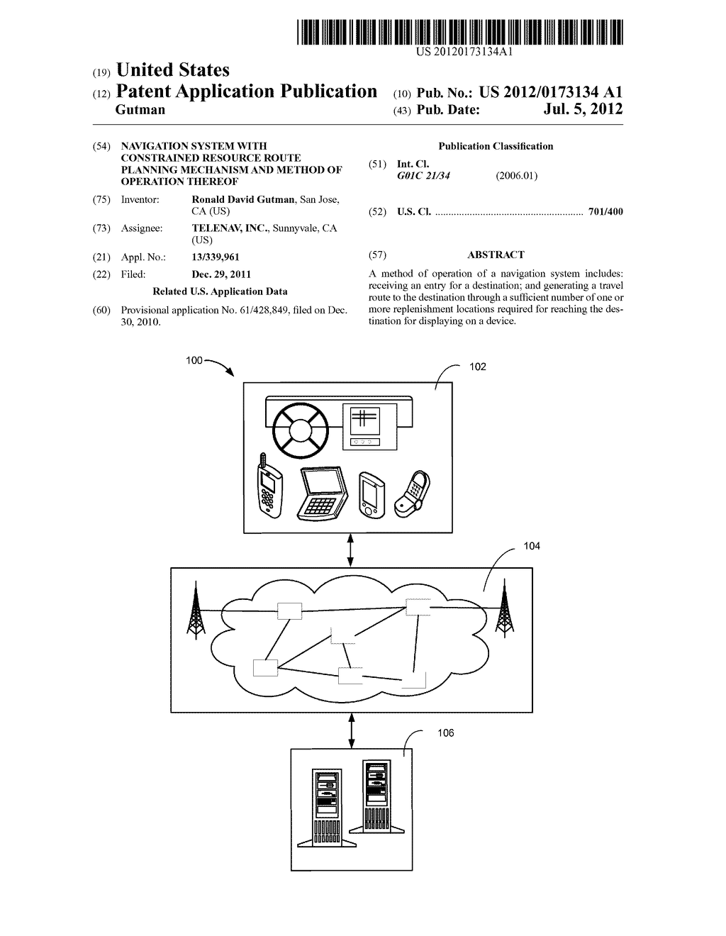 NAVIGATION SYSTEM WITH CONSTRAINED RESOURCE ROUTE PLANNING MECHANISM AND     METHOD OF OPERATION THEREOF - diagram, schematic, and image 01