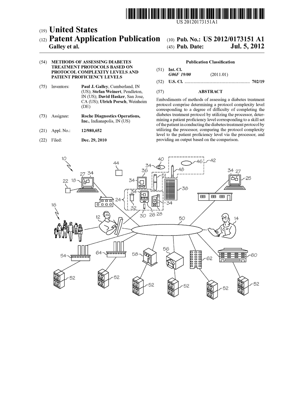 METHODS OF ASSESSING DIABETES TREATMENT PROTOCOLS BASED ON PROTOCOL     COMPLEXITY LEVELS AND PATIENT PROFICIENCY LEVELS - diagram, schematic, and image 01