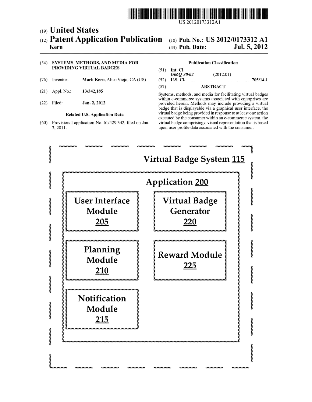 SYSTEMS, METHODS, AND MEDIA FOR PROVIDING VIRTUAL BADGES - diagram, schematic, and image 01