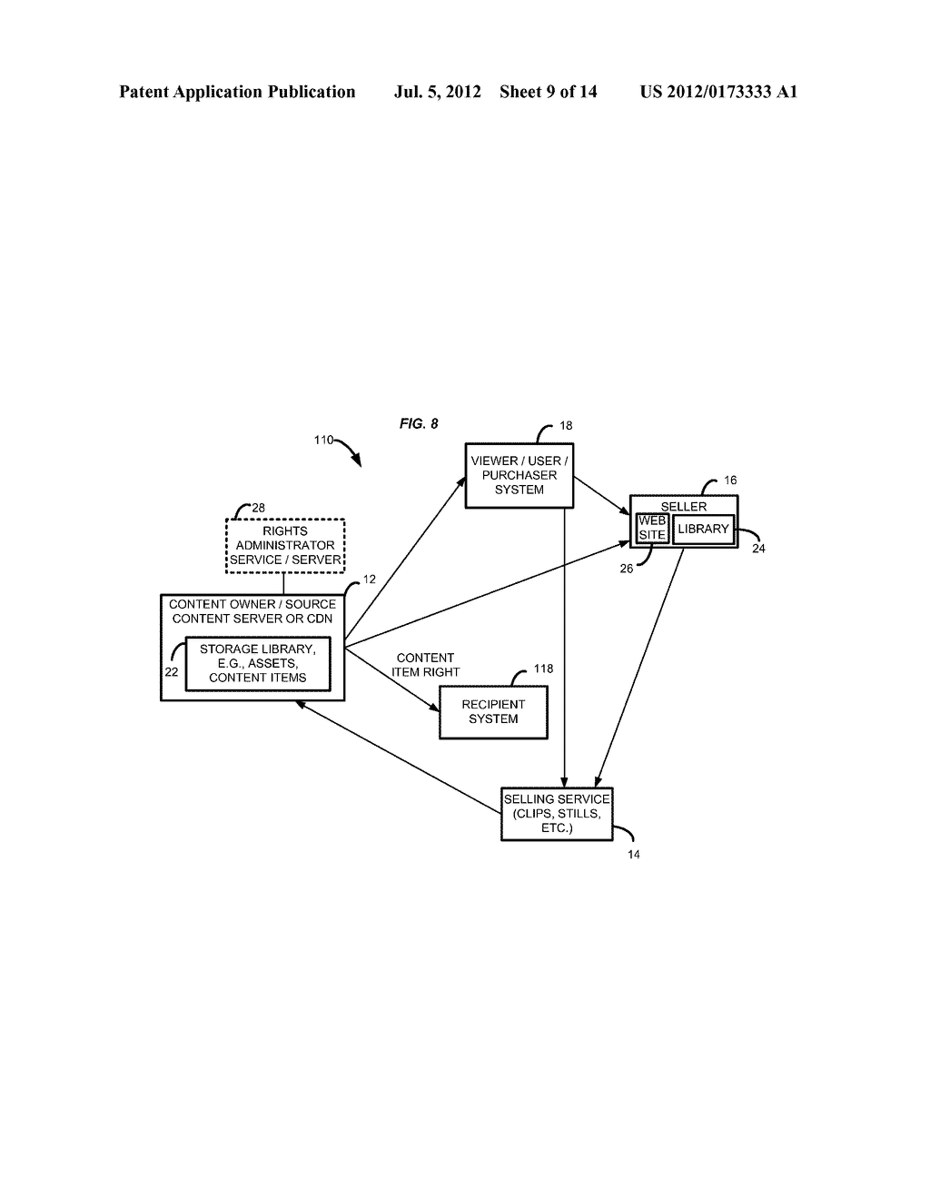 SYSTEM AND METHOD FOR ENABLING CONSUMER PROMOTION, SALE, OR GIFTING OF     CONTENT ITEMS SUCH AS MOVIES - diagram, schematic, and image 10