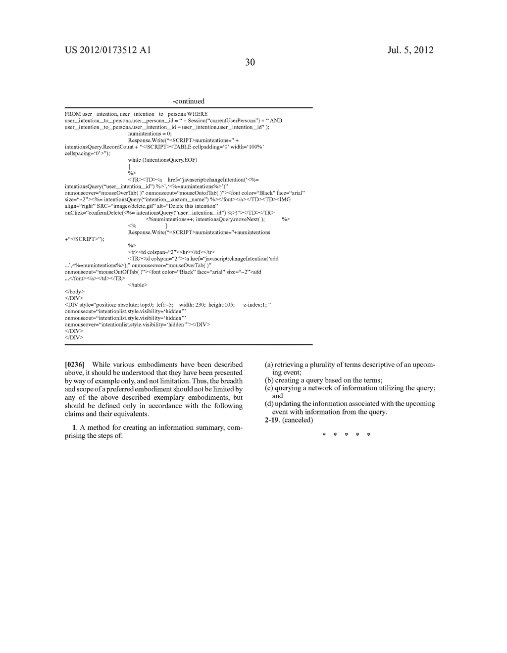 System, Method and Article of Manufacture for Advanced Information     Gathering for Targeted Activities - diagram, schematic, and image 56