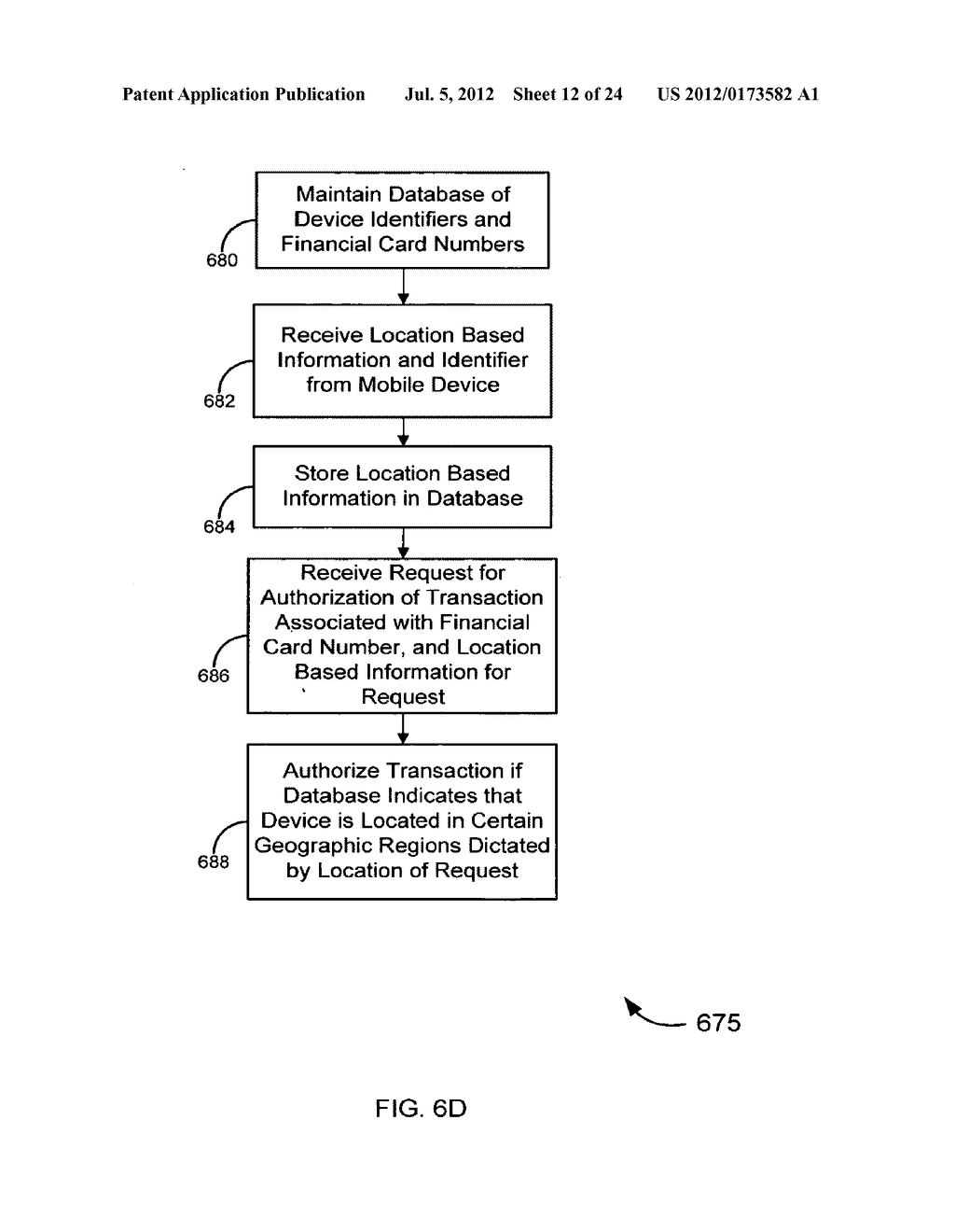 Location based access to financial information systems and methods - diagram, schematic, and image 13