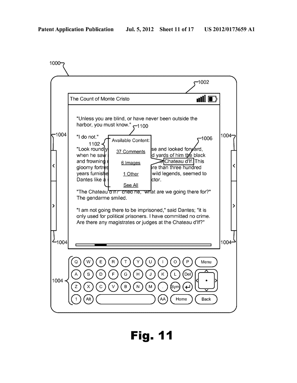 Methods and Systems for Distributing and Accessing Content Associated with     an e-Book - diagram, schematic, and image 12