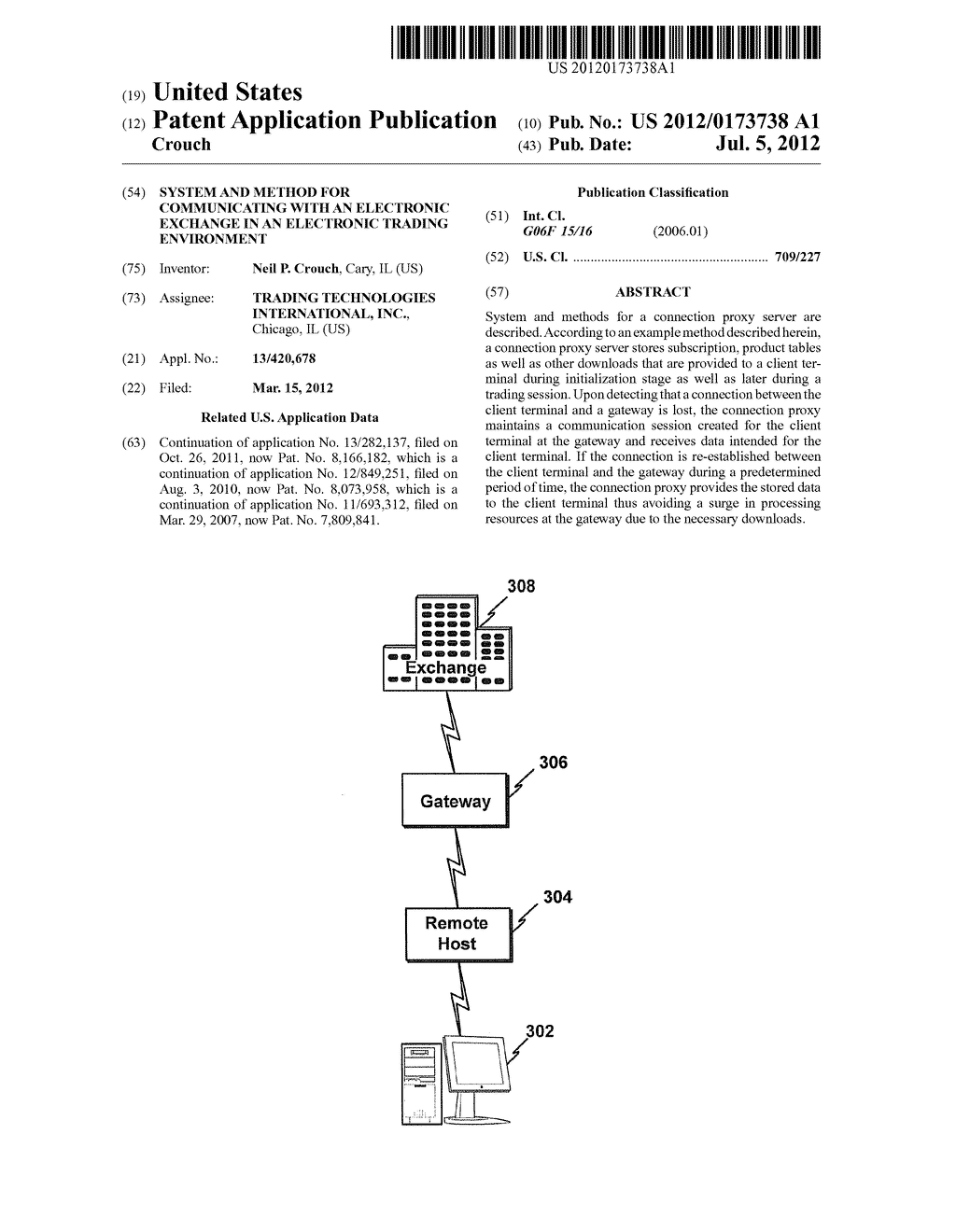 System And Method For Communicating With An Electronic Exchange In An     Electronic Trading Environment - diagram, schematic, and image 01