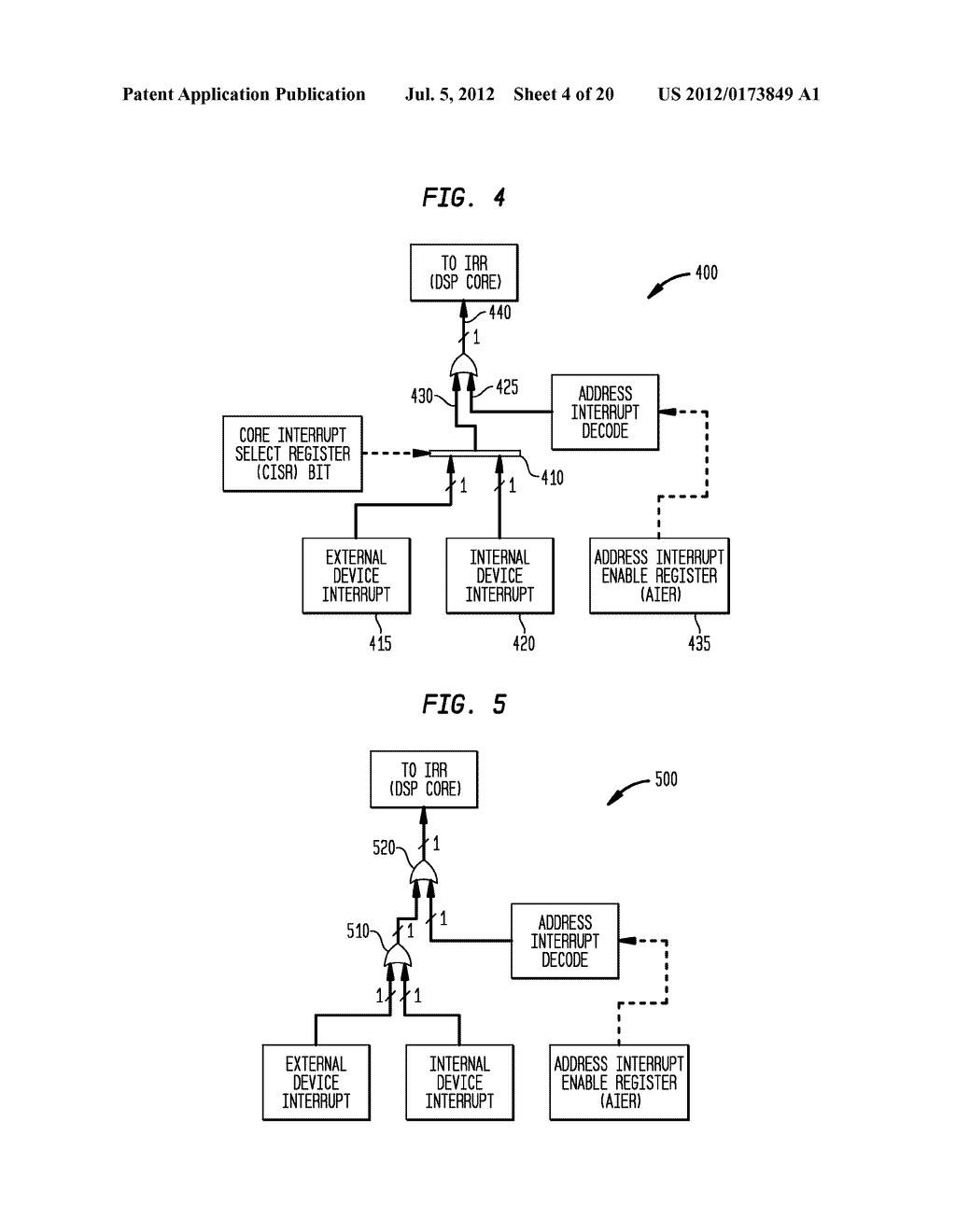 Methods and Apparatus for Scalable Array Processor Interrupt Detection and     Response - diagram, schematic, and image 05