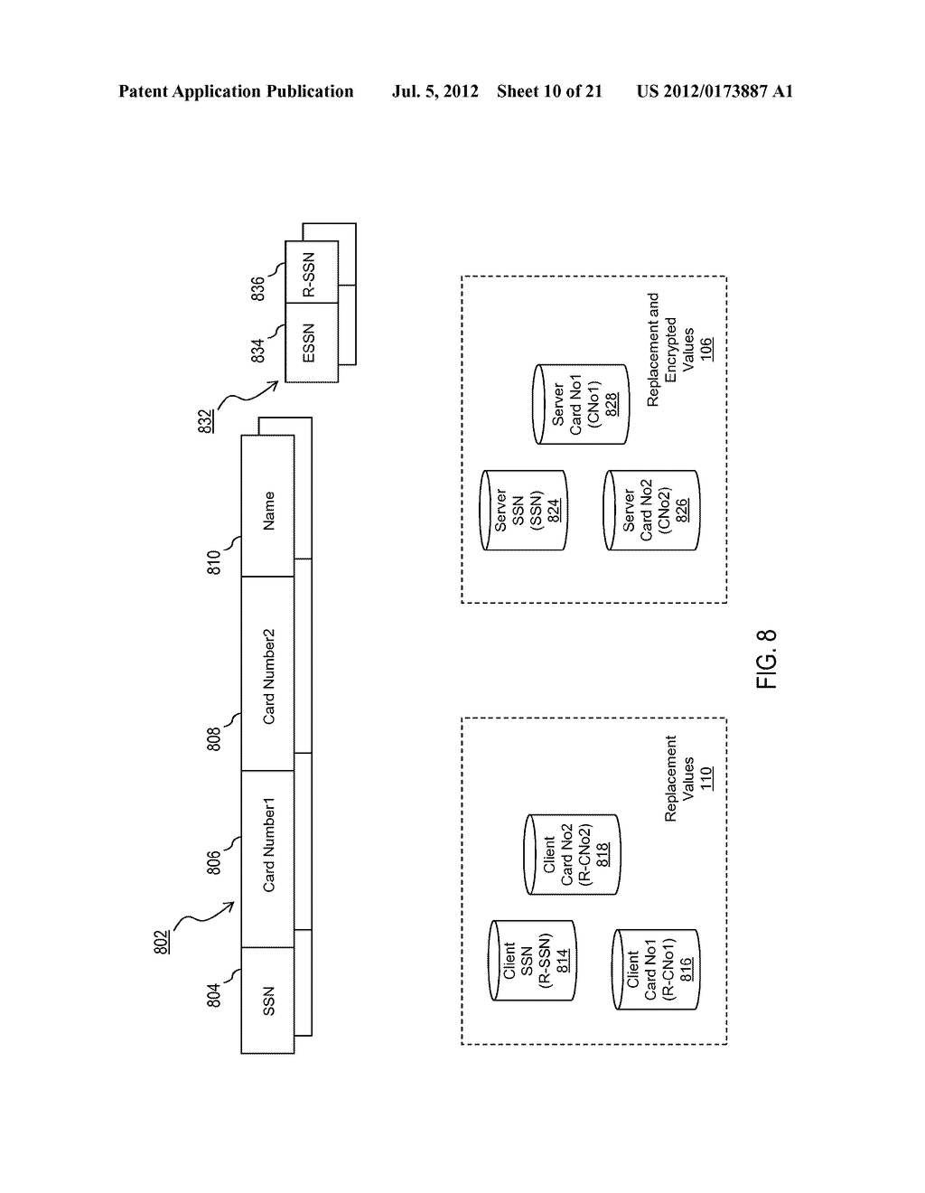 METHOD AND SYSTEM FOR PROVIDING DATA FIELD ENCRYPTION AND STORAGE - diagram, schematic, and image 11