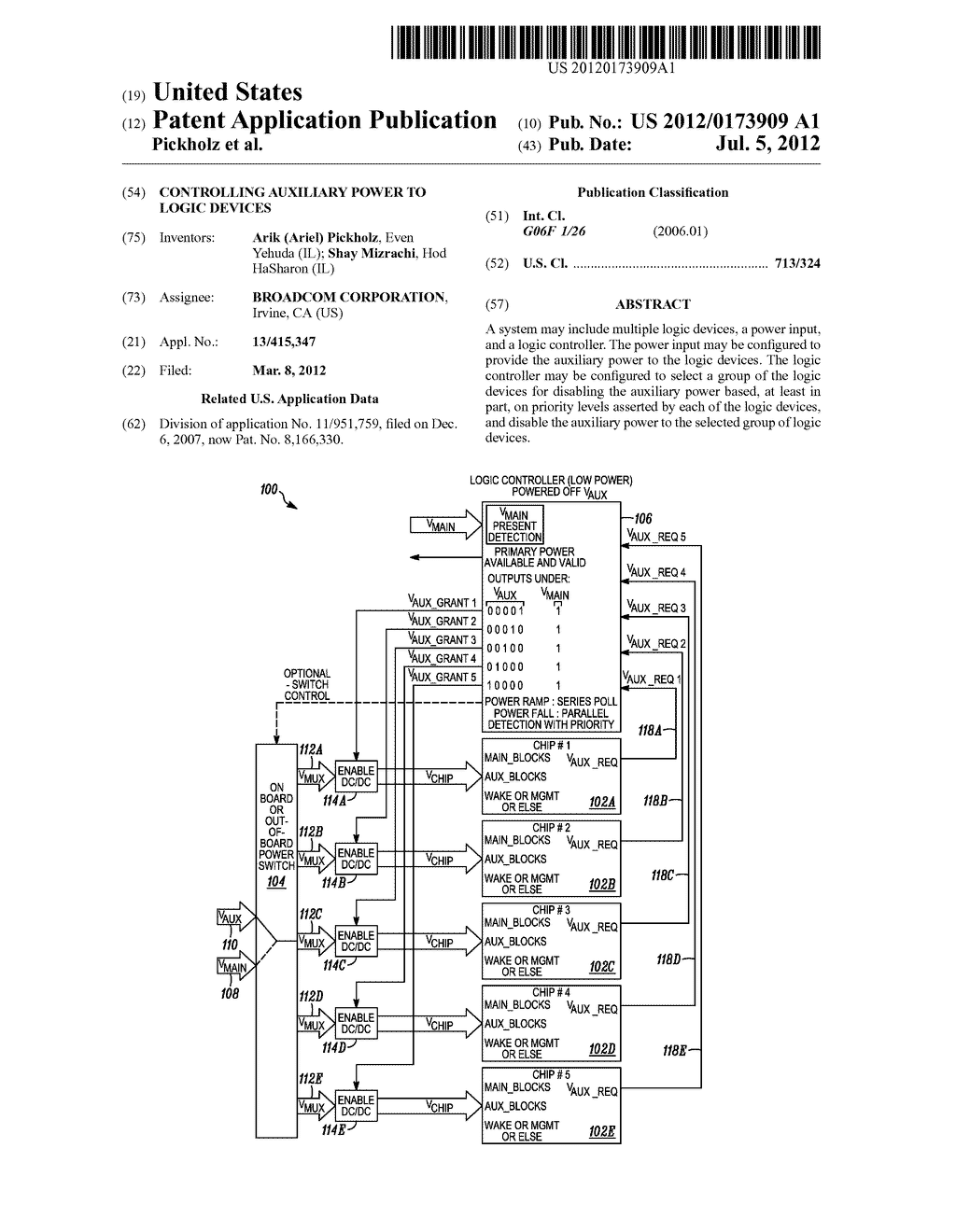 CONTROLLING AUXILIARY POWER TO LOGIC DEVICES - diagram, schematic, and image 01