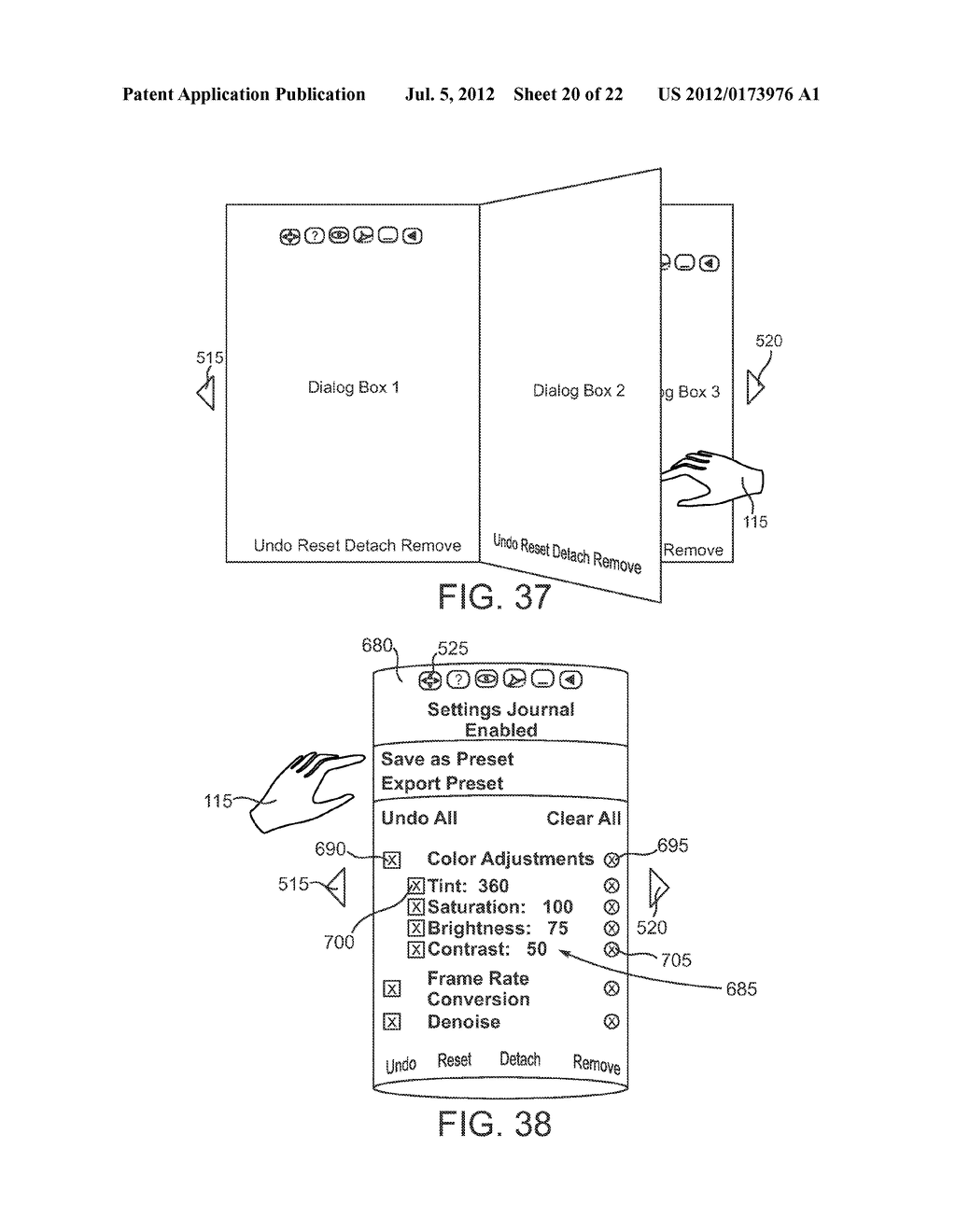 CONTROL PANEL AND RING INTERFACE WITH A SETTINGS JOURNAL FOR COMPUTING     SYSTEMS - diagram, schematic, and image 21