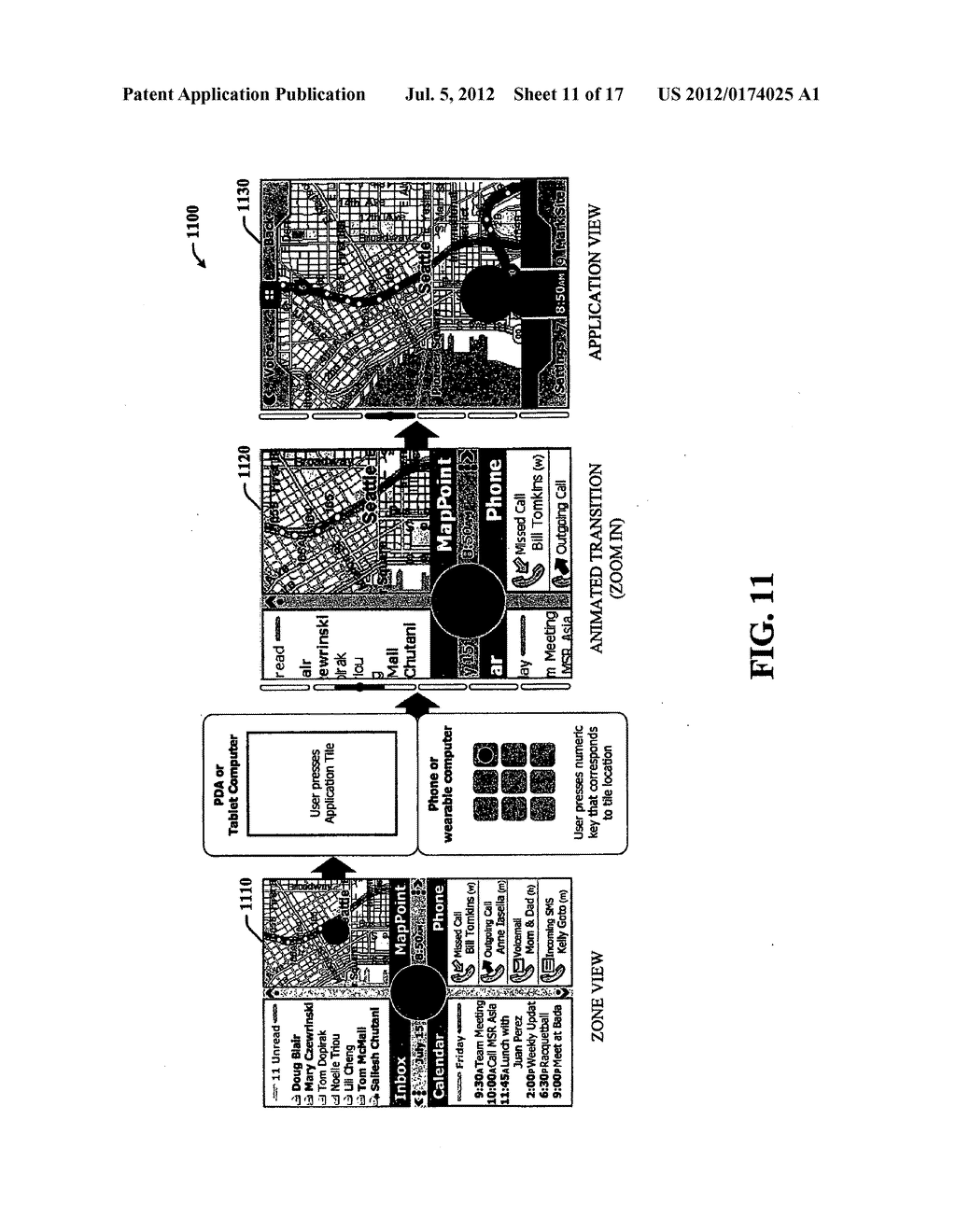 Single-Handed Approach for Navigation of Application Tiles Using Panning     and Zooming - diagram, schematic, and image 12