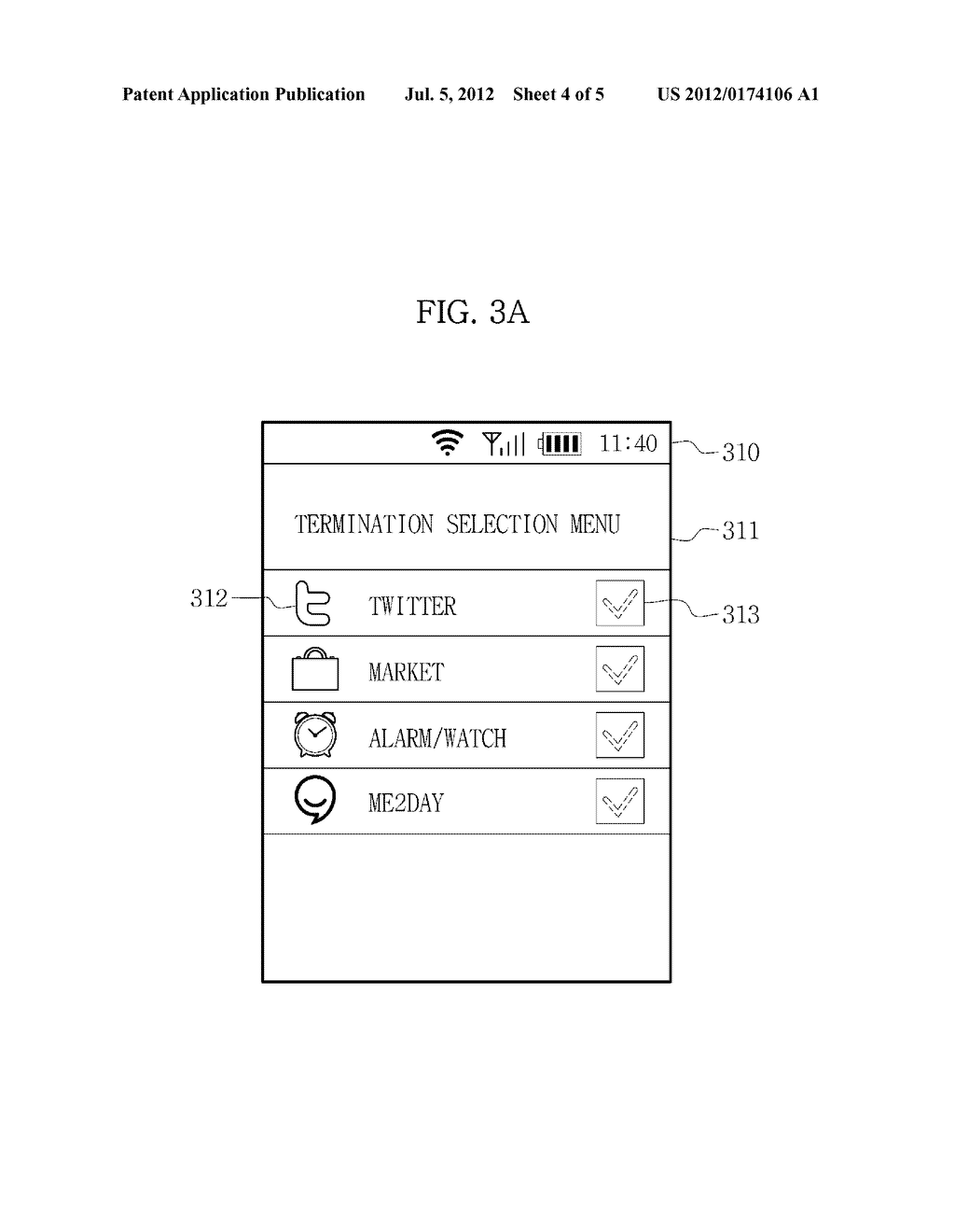 MOBILE TERMINAL AND METHOD FOR MANAGING TASKS AT A PLATFORM LEVEL - diagram, schematic, and image 05