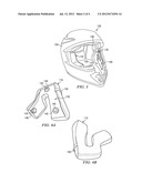 HELMET HAVING MAGNETICALLY COUPLED CHEEK PADS diagram and image