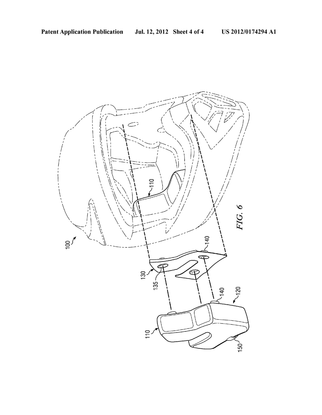 HELMET HAVING MAGNETICALLY COUPLED CHEEK PADS - diagram, schematic, and image 05