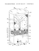 Recirculating levitated beads fountain display apparatus diagram and image