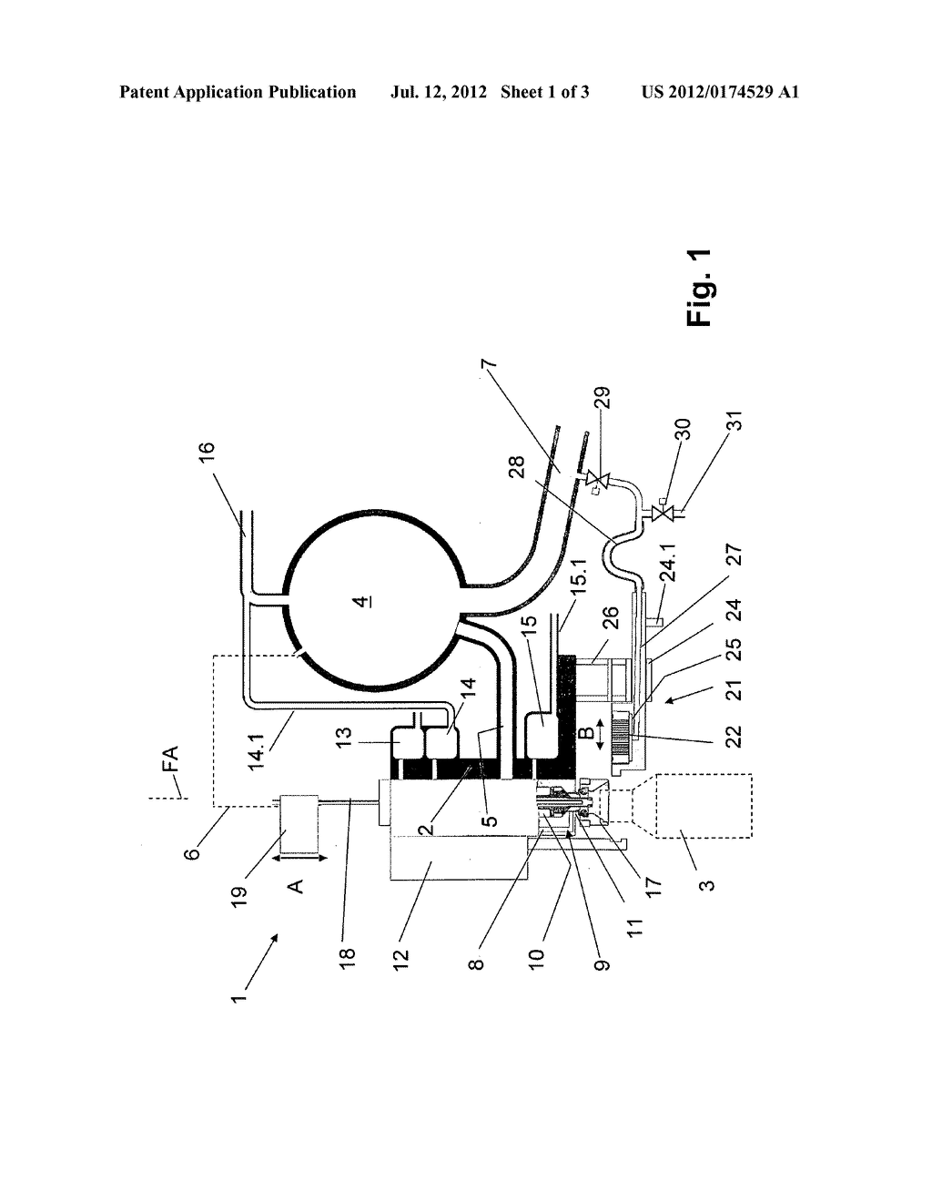 FILLING ELEMENT AND FILLING MACHINE FOR FILLING CONTAINERS - diagram, schematic, and image 02