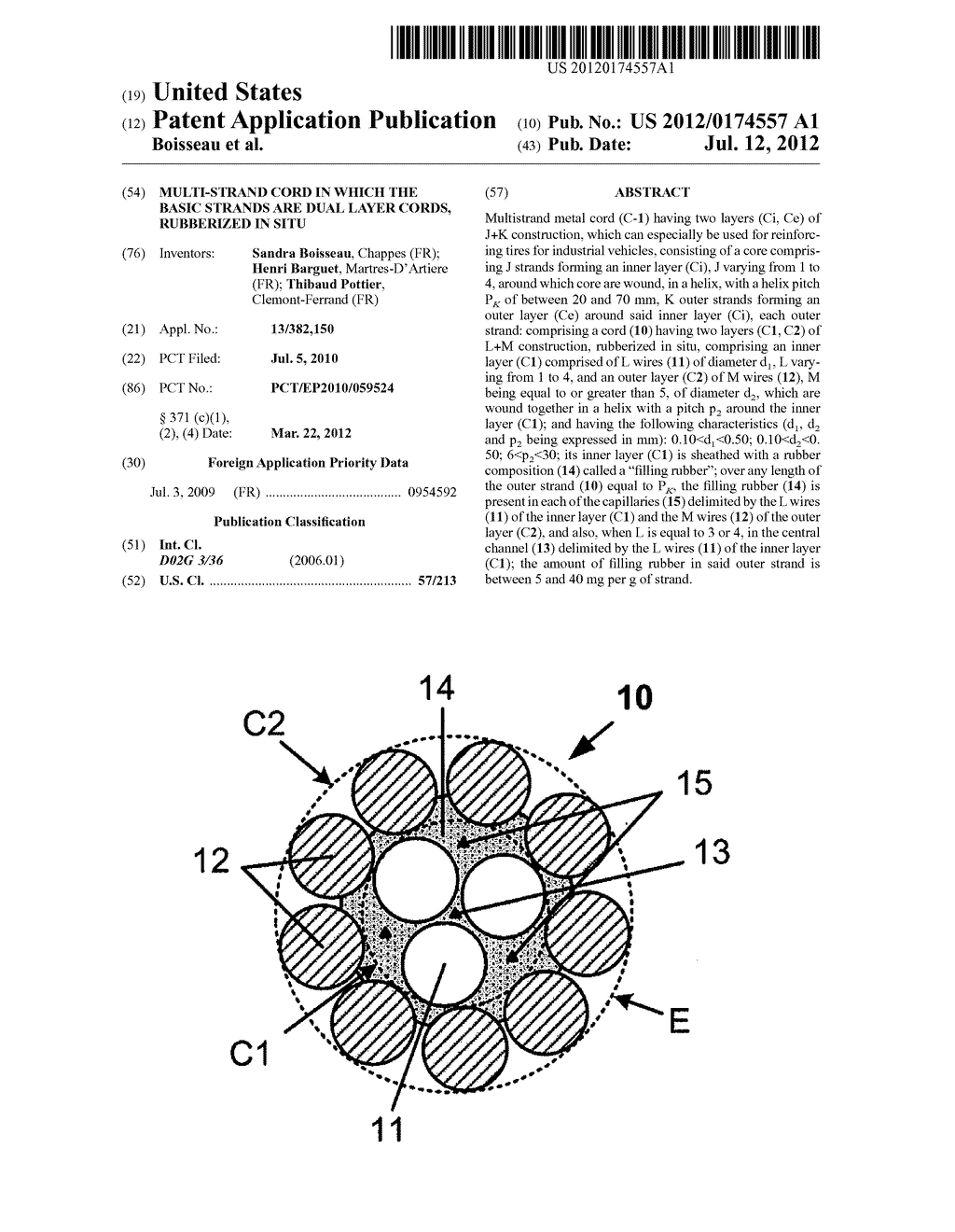 Multi-Strand Cord in which the Basic Strands are Dual Layer Cords,     Rubberized in Situ - diagram, schematic, and image 01