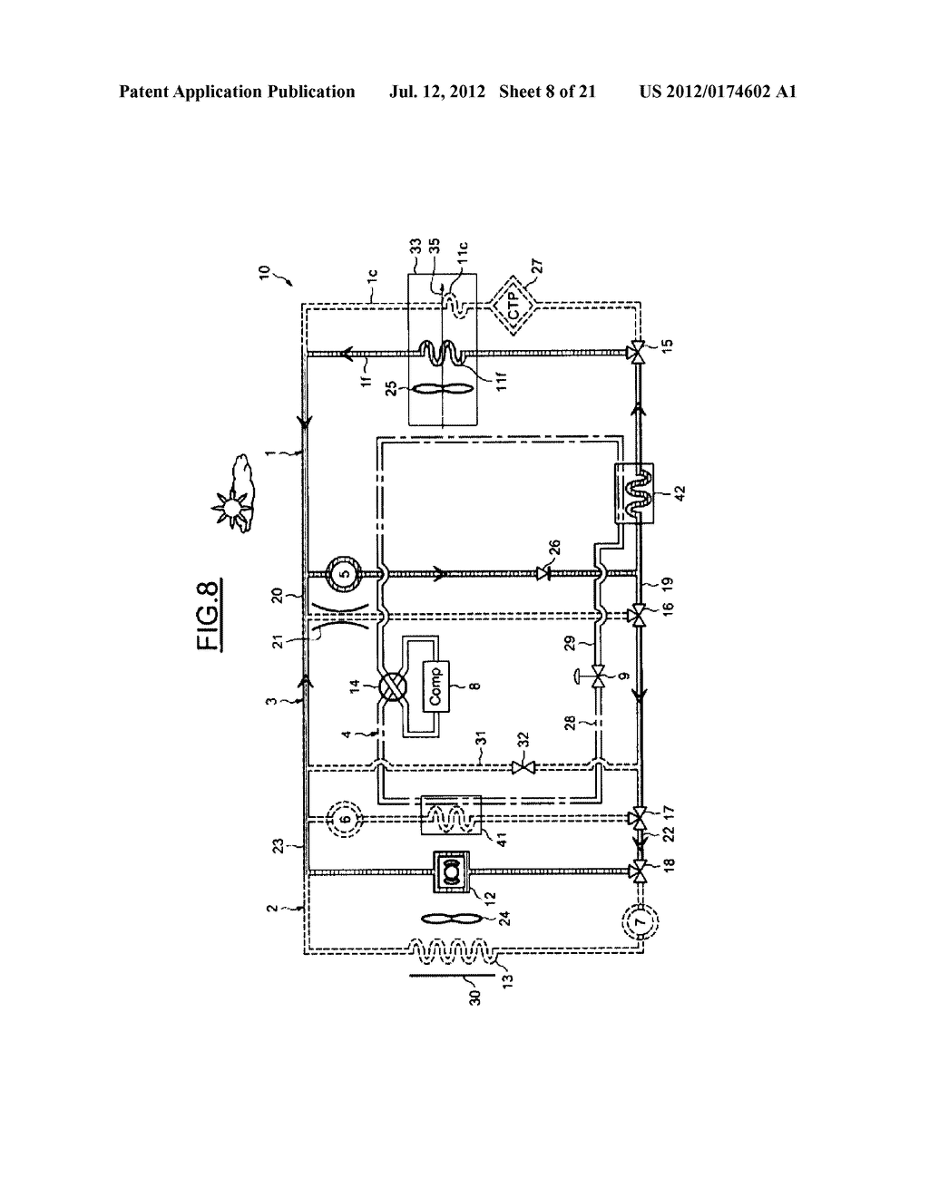 SYSTEM FOR THE OVERALL CONTROL OF HEAT FOR ELECTRICALLY PROPELLED MOTOR     VEHICLE - diagram, schematic, and image 09