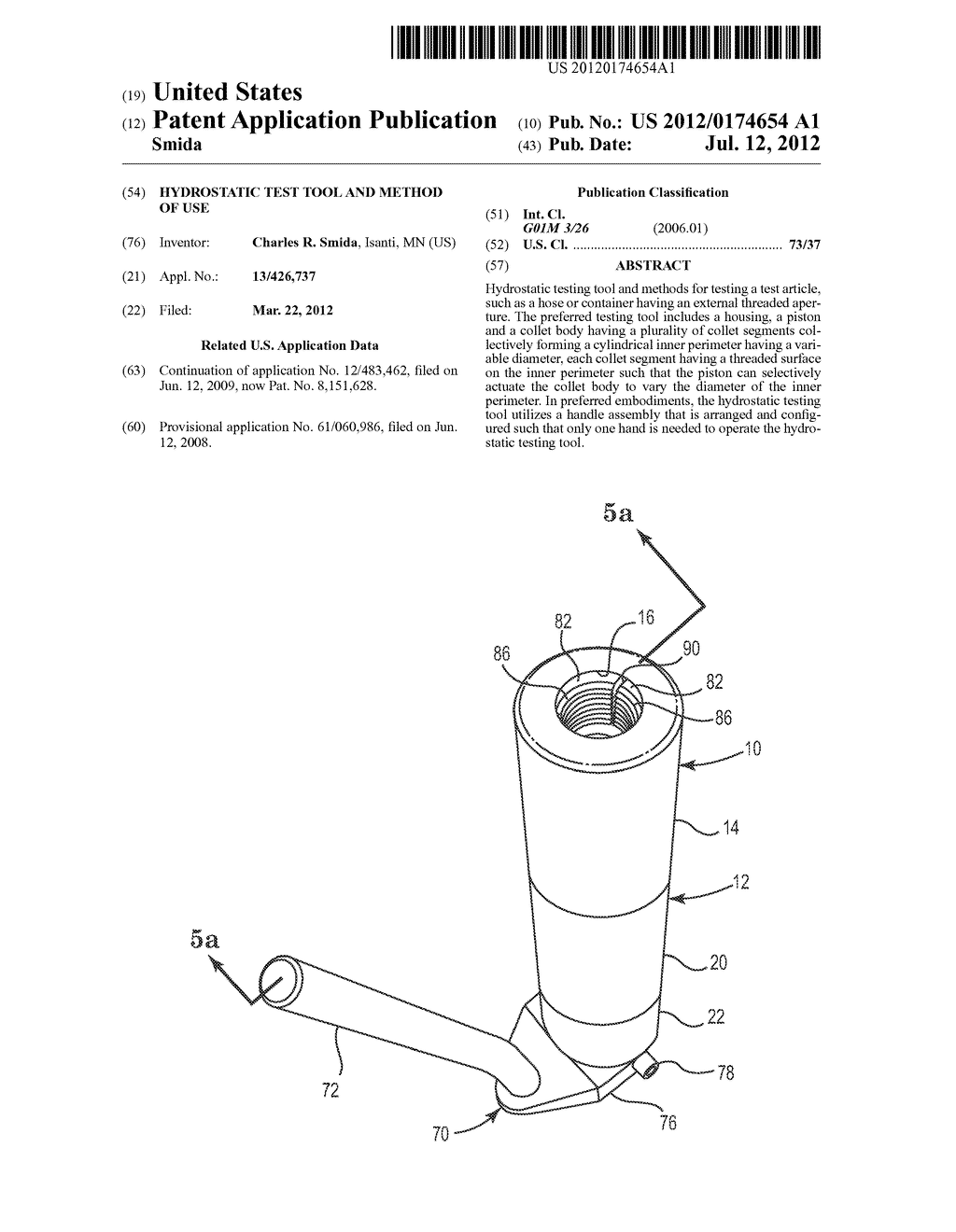 Hydrostatic Test Tool and Method of Use - diagram, schematic, and image 01