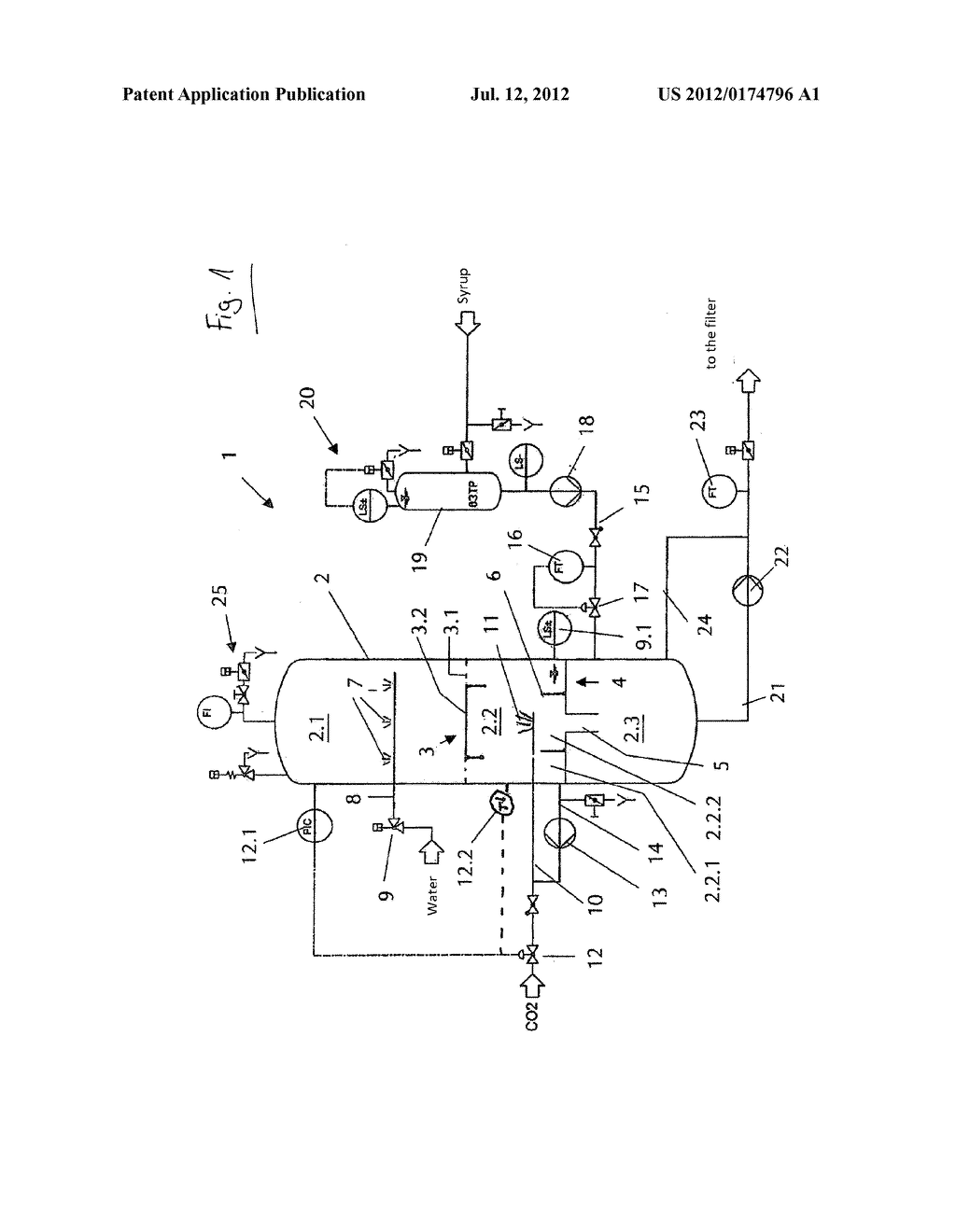 METHOD AND DEVICE FOR PRODUCING A MIXED PRODUCT, IN PARTICULAR A MIXED     BEVERAGE - diagram, schematic, and image 02