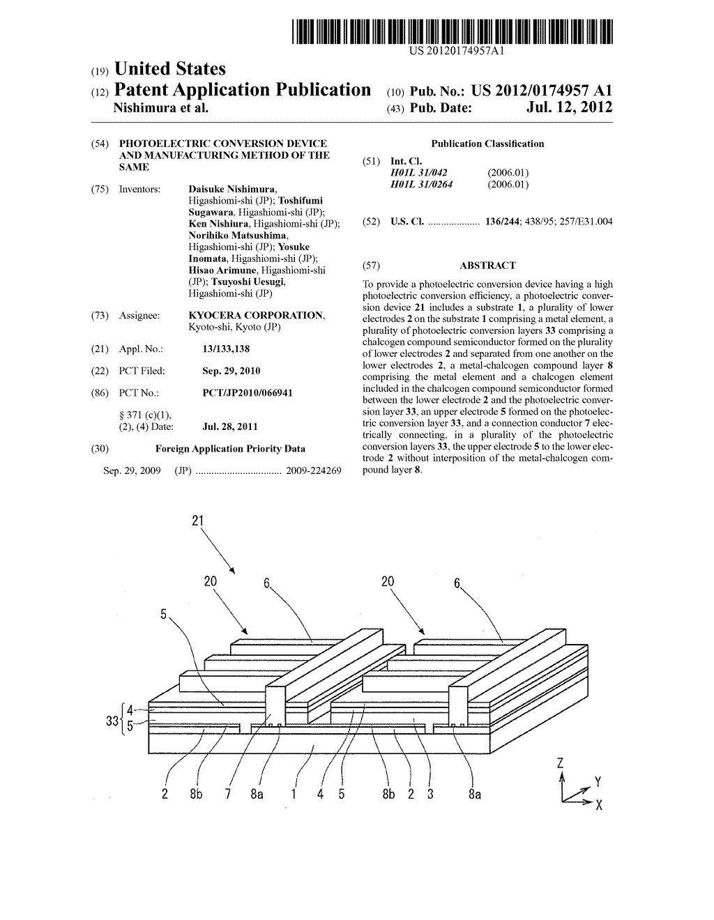 Photoelectric Conversion Device and Manufacturing Method of the Same - diagram, schematic, and image 01