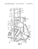 Combination buckram applicator, pleat and hem marker and cutter for     drapery material diagram and image