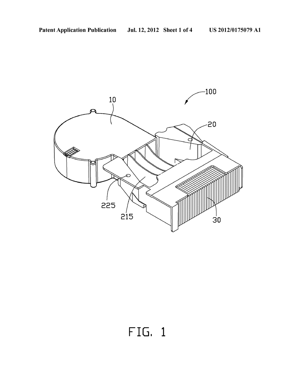 HEAT DISSIPATION DEVICE HAVING CENTRIFUGAL FAN - diagram, schematic, and image 02