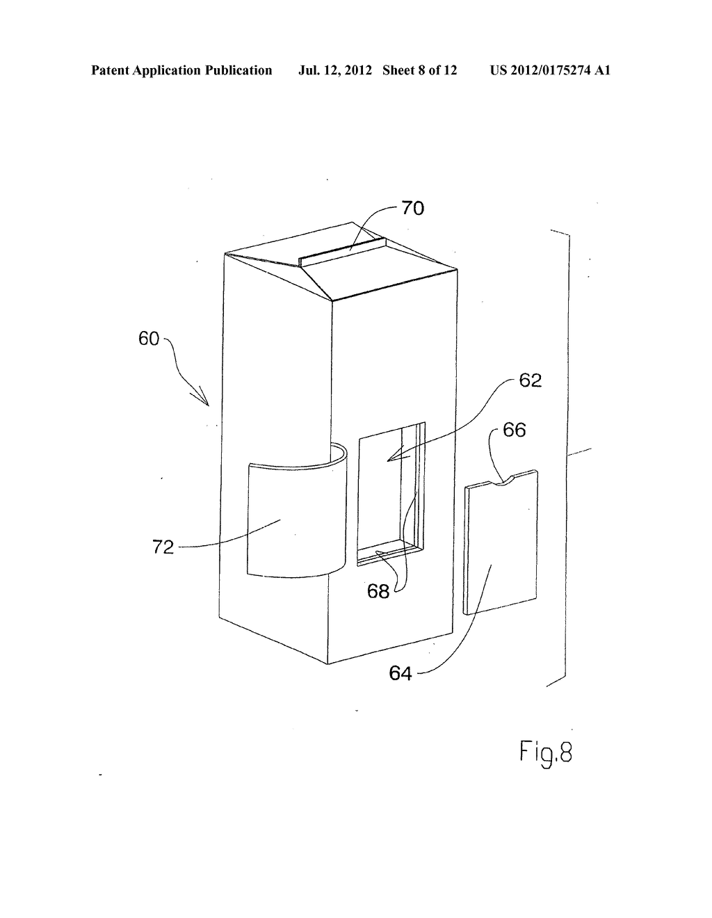 Beverage bottle with a resealable storage compartment - diagram, schematic, and image 09