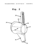 NOVEL EXTERNAL TAP ACTUATOR AND DISPENSE NOZZLE FOR COLLAPSIBLE LINER     VALVES diagram and image