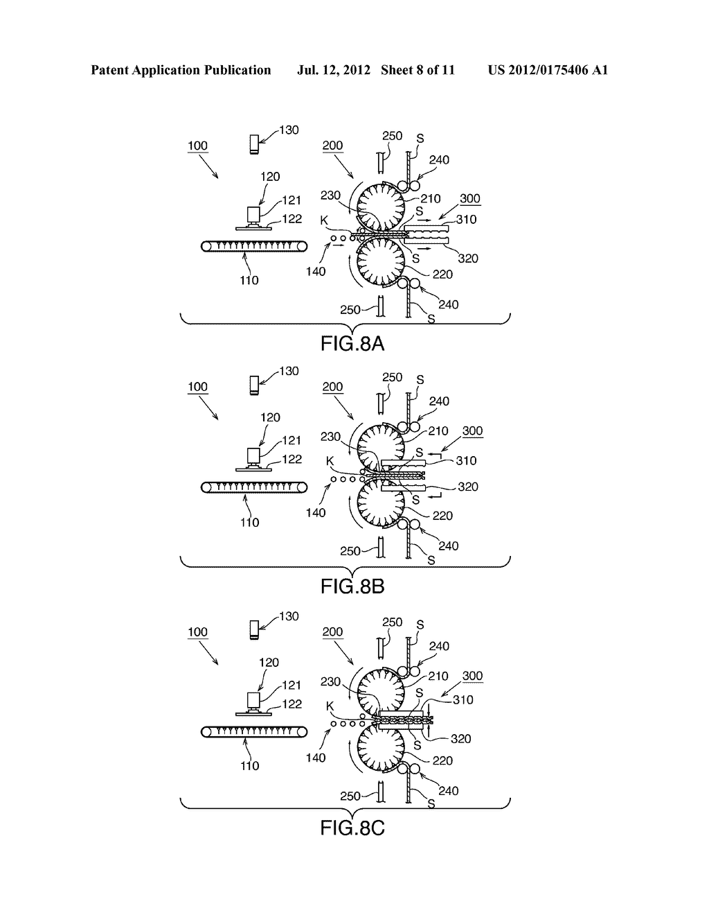 ELECTRODE PLATE WRAPPING DEVICE AND METHOD OF WRAPPING ELECTRODE PLATE     WITH SEPARATORS - diagram, schematic, and image 09