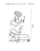 Showerhead with rotatable oval spray pattern and handheld spray pattern     controller diagram and image