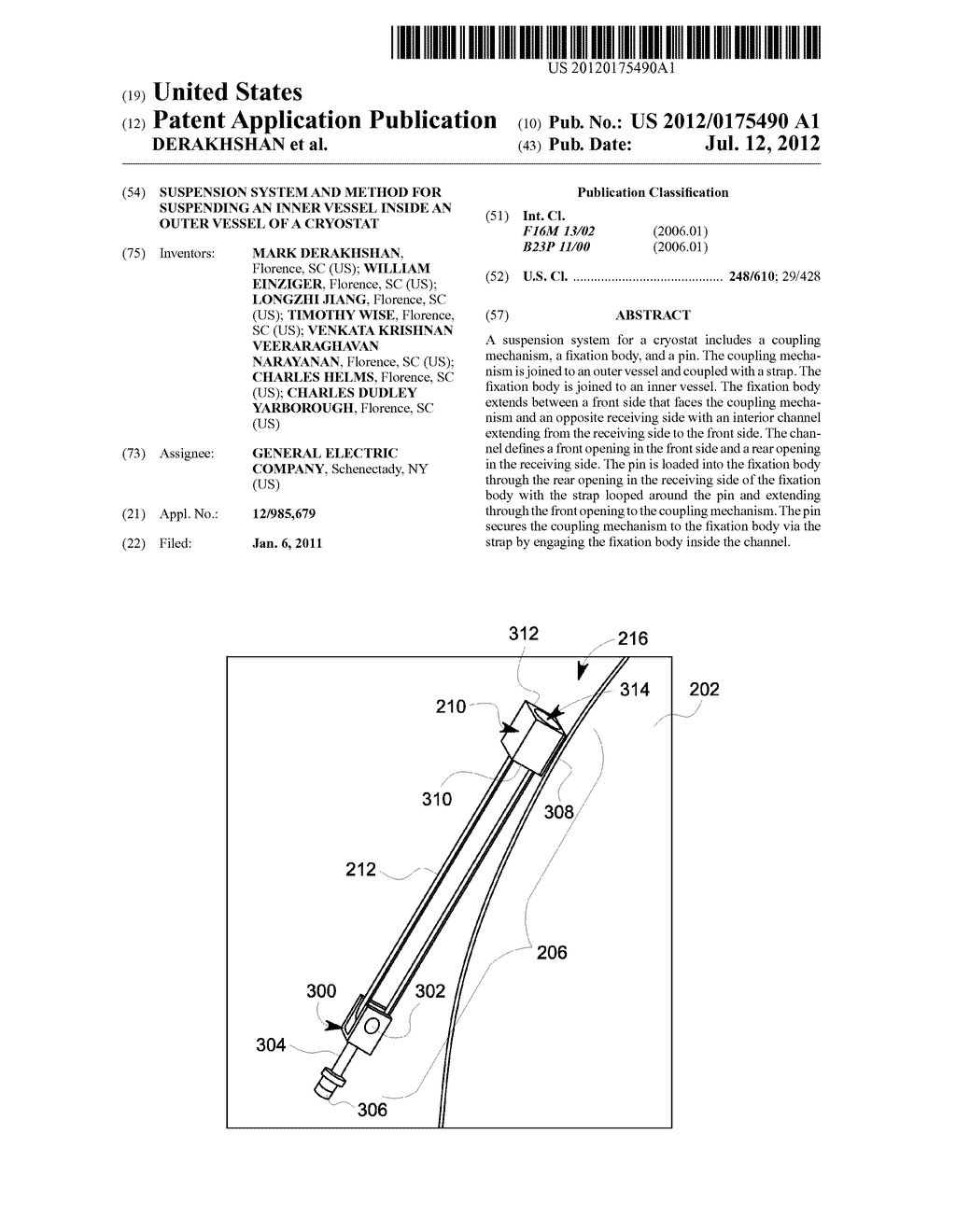 SUSPENSION SYSTEM AND METHOD FOR SUSPENDING AN INNER VESSEL INSIDE AN     OUTER VESSEL OF A CRYOSTAT - diagram, schematic, and image 01