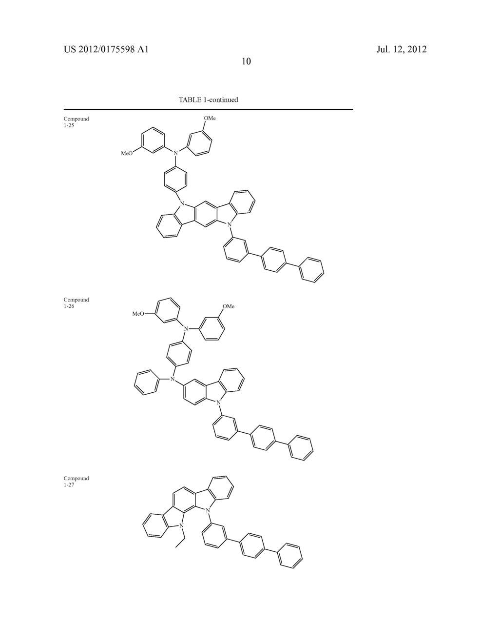 CARBAZOLE DERIVATIVE AND ORGANIC ELECTROLUMINESCENT DEVICES UTILIZING THE     SAME AND FABRICATION METHOD THEREOF - diagram, schematic, and image 23