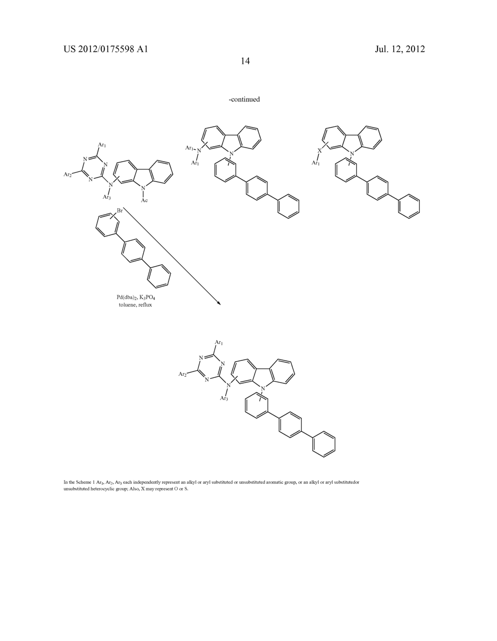 CARBAZOLE DERIVATIVE AND ORGANIC ELECTROLUMINESCENT DEVICES UTILIZING THE     SAME AND FABRICATION METHOD THEREOF - diagram, schematic, and image 27