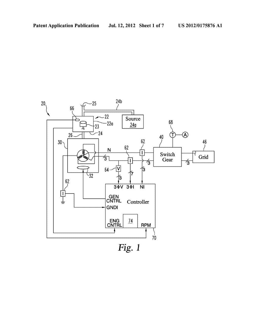 CONTROL OF AN ENGINE-DRIVEN GENERATOR TO ADDRESS TRANSIENTS OF AN     ELECTRICAL POWER GRID CONNECTED THERETO - diagram, schematic, and image 02