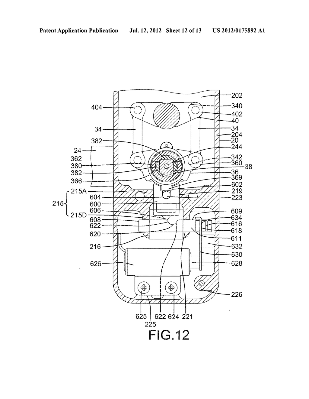 Outer Operational Device for Panic Exit Door Lock - diagram, schematic, and image 13