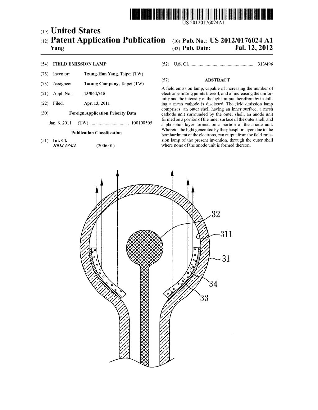 Field emission lamp - diagram, schematic, and image 01