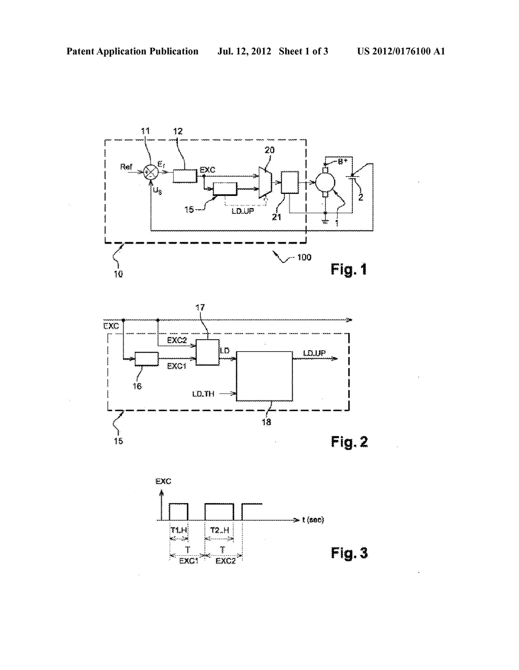 METHOD FOR CONTROLLING A ROTATING ELECTRIC MACHINE, PARTICULARLY AN     ALTERNATOR - diagram, schematic, and image 02