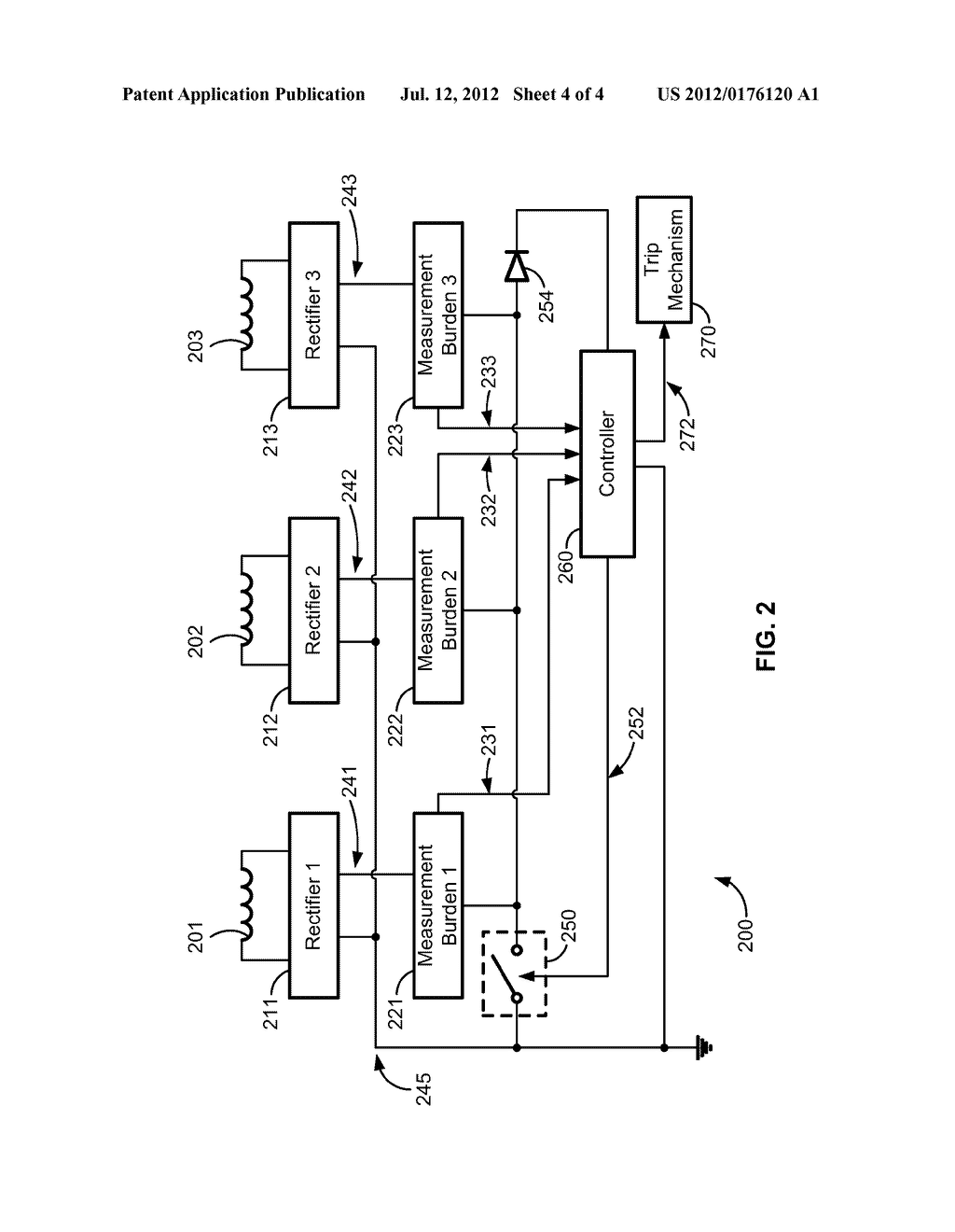 SYSTEM AND METHOD FOR MONITORING CURRENT DRAWN BY A PROTECTED LOAD IN A     SELF-POWERED ELECTRONIC PROTECTION DEVICE - diagram, schematic, and image 05