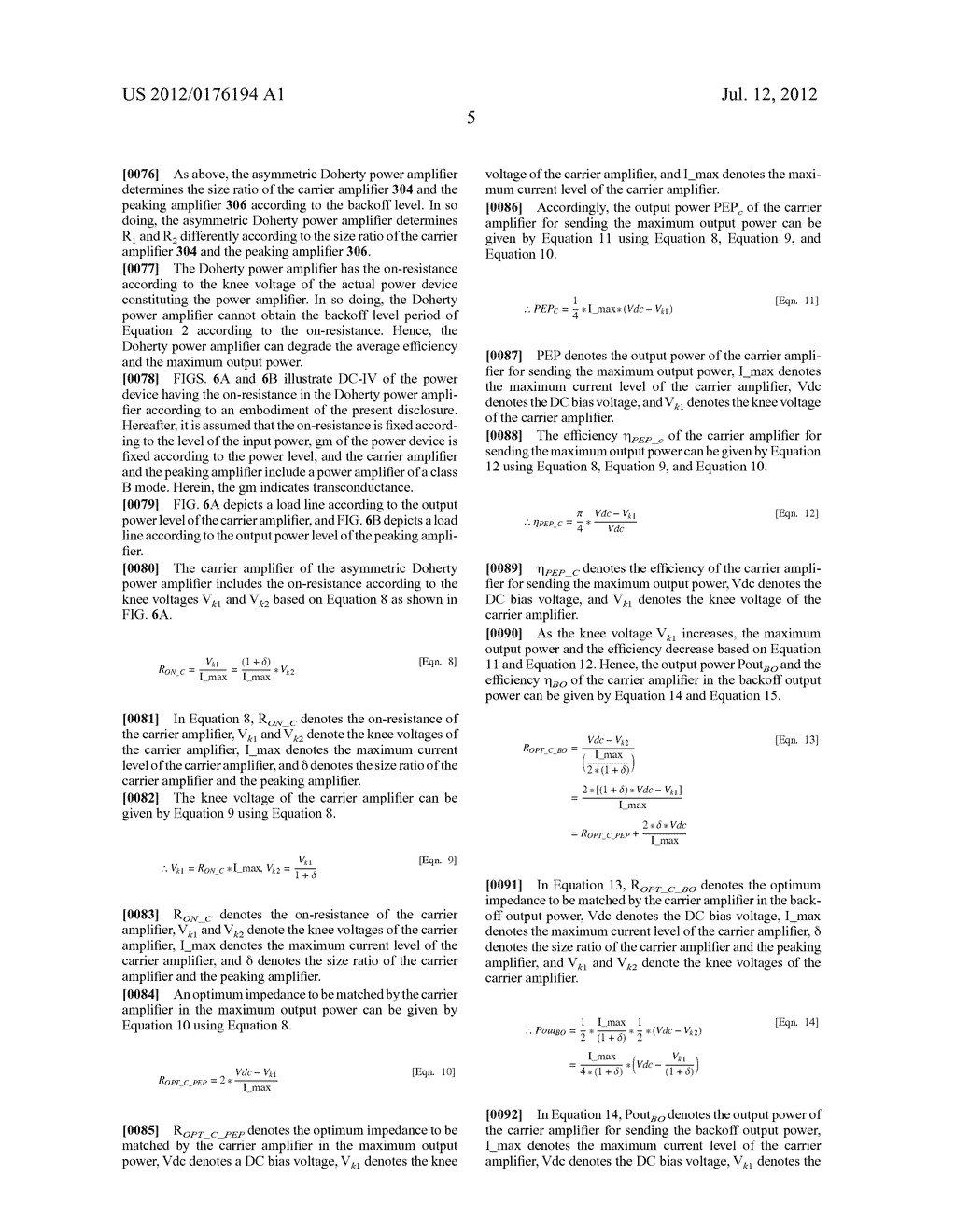 APPARATUS AND METHOD FOR IMPROVING PERFORMANCE IN DOHERTY AMPLIFIER - diagram, schematic, and image 16